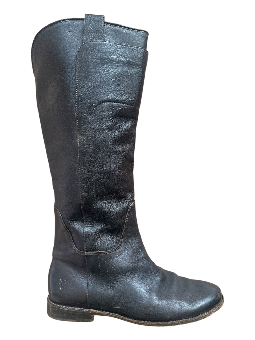 FRYE Paige Tall Brown Leather Riding Boots